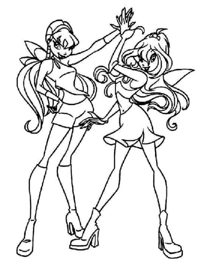 coloriage winx se congratulent